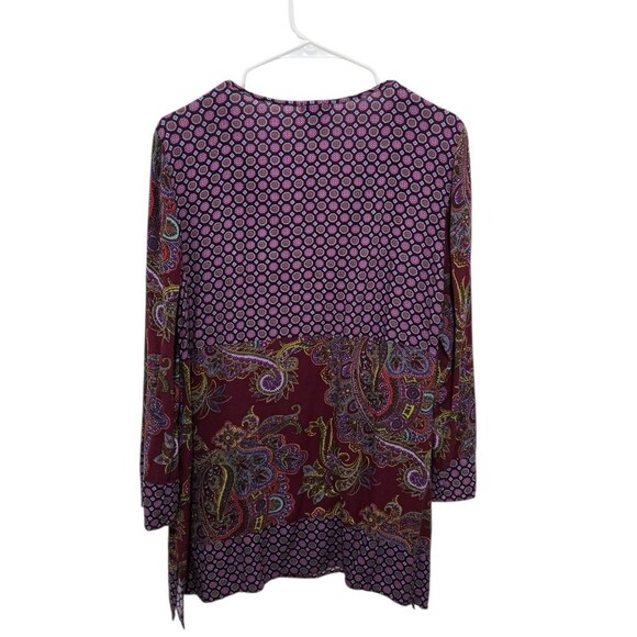 New Directions Boho Paisley Long Sleeve Tunic L - Picture 3 of 3